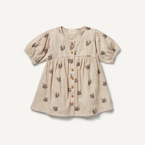 Crinkle Buttom Dress